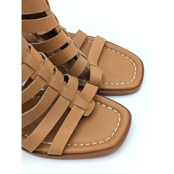 Sofft Stratford Luggage Heeled Sandal Women's Leather Brown Size US8M - Picture 7 of 9